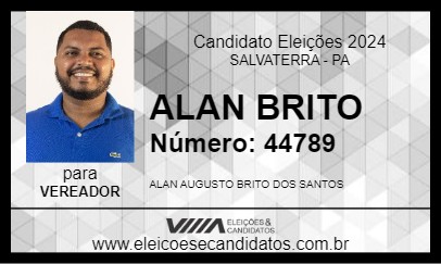 Candidato ALAN BRITO 2024 - SALVATERRA - Eleições