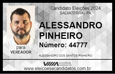 Candidato ALESSANDRO PINHEIRO 2024 - SALVATERRA - Eleições