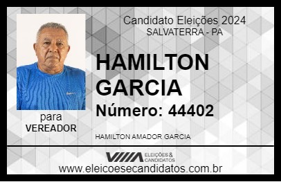 Candidato HAMILTON GARCIA 2024 - SALVATERRA - Eleições