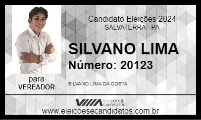 Candidato SILVANO LIMA 2024 - SALVATERRA - Eleições