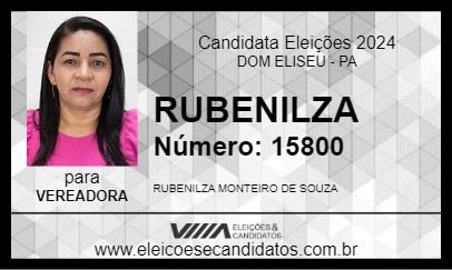 Candidato RUBENILZA 2024 - DOM ELISEU - Eleições