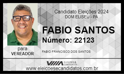 Candidato FABIO SANTOS 2024 - DOM ELISEU - Eleições