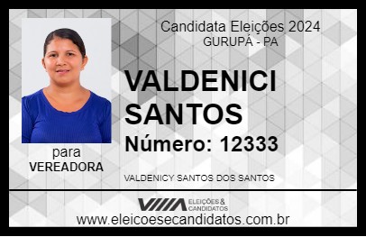 Candidato VALDENICY SANTOS 2024 - GURUPÁ - Eleições