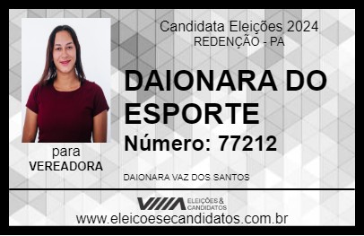 Candidato DAIONARA DO ESPORTE 2024 - REDENÇÃO - Eleições