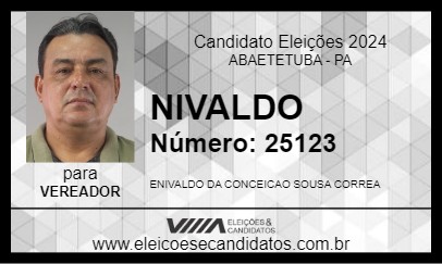 Candidato NIVALDO 2024 - ABAETETUBA - Eleições