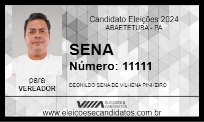 Candidato SENA 2024 - ABAETETUBA - Eleições