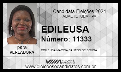 Candidato EDILEUSA 2024 - ABAETETUBA - Eleições