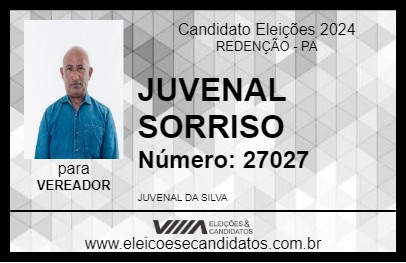 Candidato JUVENAL SORRISO 2024 - REDENÇÃO - Eleições