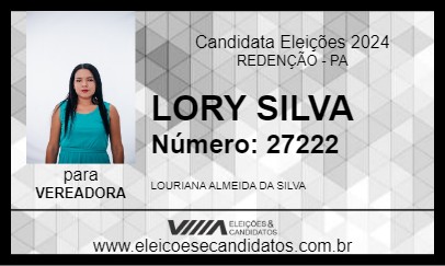 Candidato LORY SILVA 2024 - REDENÇÃO - Eleições