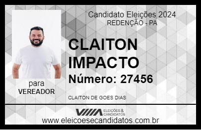 Candidato CLAITON IMPACTO 2024 - REDENÇÃO - Eleições