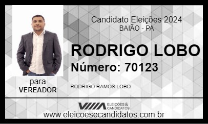 Candidato RODRIGO LOBO 2024 - BAIÃO - Eleições