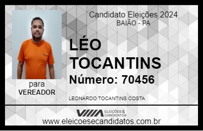 Candidato LÉO TOCANTINS 2024 - BAIÃO - Eleições