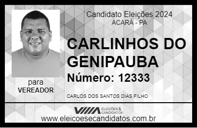 Candidato CARLINHOS DO GENIPAUBA 2024 - ACARÁ - Eleições