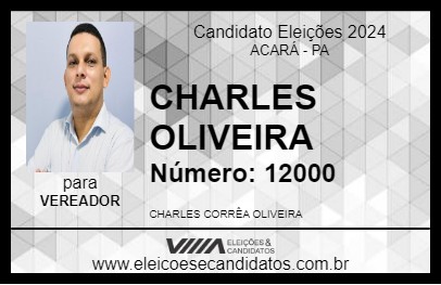 Candidato CHARLES OLIVEIRA 2024 - ACARÁ - Eleições