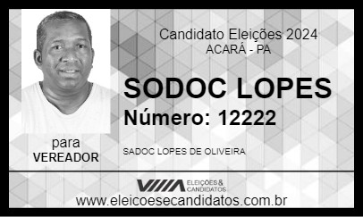 Candidato SODOC LOPES 2024 - ACARÁ - Eleições