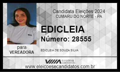 Candidato EDICLEIA 2024 - CUMARU DO NORTE - Eleições