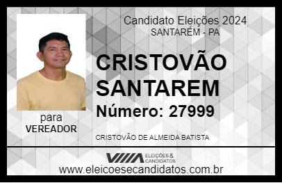 Candidato CRISTOVÃO SANTAREM 2024 - SANTARÉM - Eleições