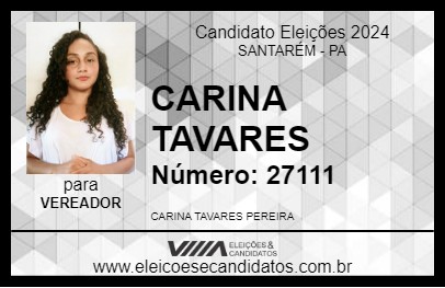 Candidato CARINA TAVARES 2024 - SANTARÉM - Eleições