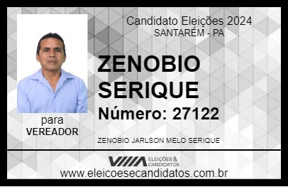 Candidato ZENOBIO SERIQUE 2024 - SANTARÉM - Eleições