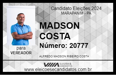 Candidato MADSON COSTA 2024 - MARAPANIM - Eleições