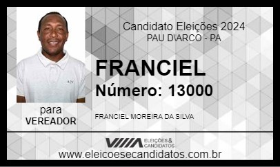 Candidato FRANCIEL 2024 - PAU D\ARCO - Eleições