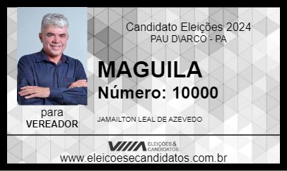 Candidato MAGUILA 2024 - PAU D\ARCO - Eleições