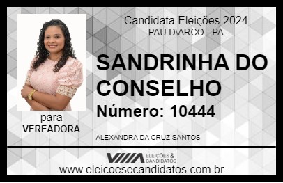 Candidato SANDRINHA DO CONSELHO 2024 - PAU D\ARCO - Eleições