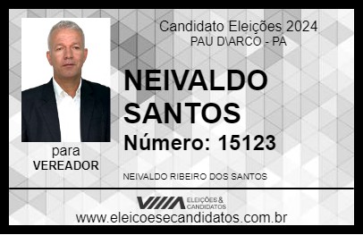 Candidato NEIVALDO SANTOS 2024 - PAU D\ARCO - Eleições