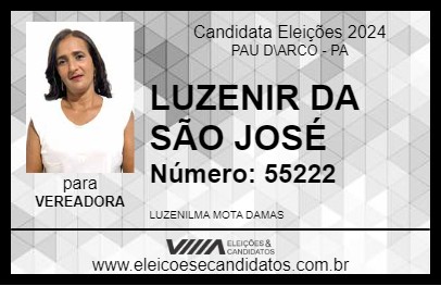 Candidato LUZENIR DA SÃO JOSÉ 2024 - PAU D\ARCO - Eleições