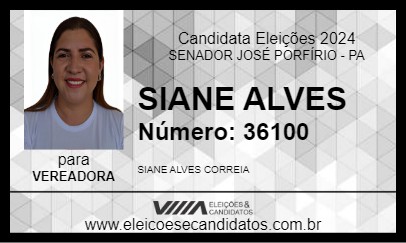 Candidato SIANE ALVES 2024 - SENADOR JOSÉ PORFÍRIO - Eleições