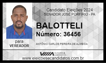 Candidato BALOTTELI 2024 - SENADOR JOSÉ PORFÍRIO - Eleições