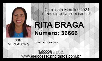 Candidato RITA BRAGA 2024 - SENADOR JOSÉ PORFÍRIO - Eleições