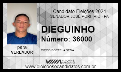 Candidato DIEGUINHO 2024 - SENADOR JOSÉ PORFÍRIO - Eleições