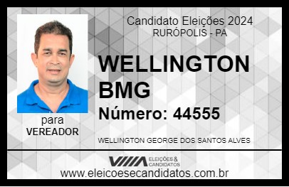 Candidato WELLINGTON BMG 2024 - RURÓPOLIS - Eleições