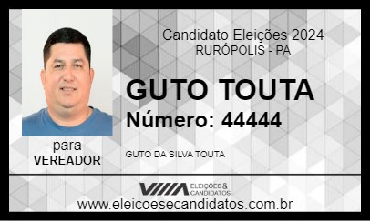 Candidato GUTO TOUTA 2024 - RURÓPOLIS - Eleições