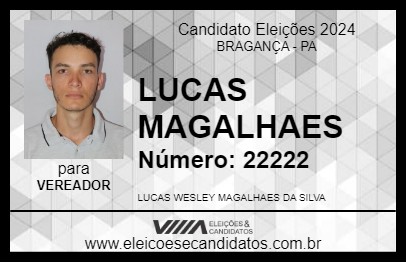 Candidato LUCAS MAGALHAES 2024 - BRAGANÇA - Eleições