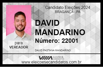 Candidato DAVID MANDARINO 2024 - BRAGANÇA - Eleições