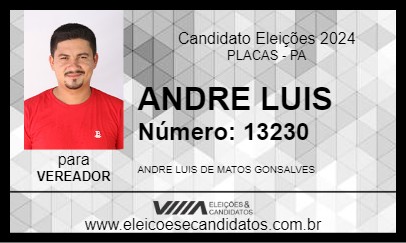 Candidato ANDRE LUIS 2024 - PLACAS - Eleições