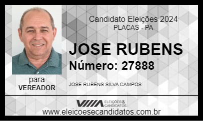 Candidato JOSE RUBENS 2024 - PLACAS - Eleições