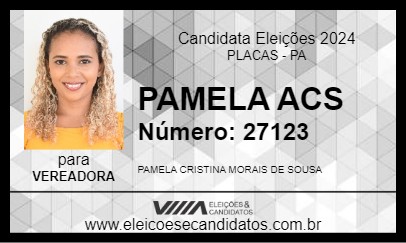 Candidato PAMELA ACS 2024 - PLACAS - Eleições