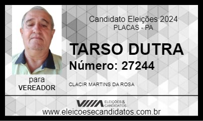 Candidato TARSO DUTRA 2024 - PLACAS - Eleições