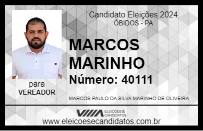 Candidato MARCOS MARINHO 2024 - ÓBIDOS - Eleições