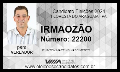 Candidato IRMAOZÃO 2024 - FLORESTA DO ARAGUAIA - Eleições