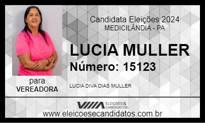 Candidato LUCIA MULLER 2024 - MEDICILÂNDIA - Eleições