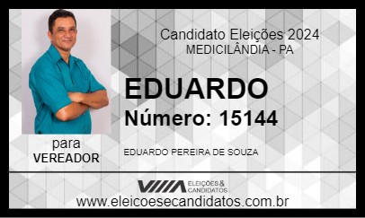 Candidato EDUARDO 2024 - MEDICILÂNDIA - Eleições