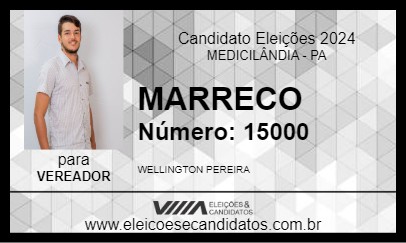 Candidato MARRECO 2024 - MEDICILÂNDIA - Eleições