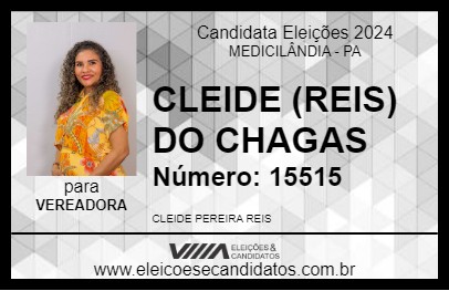 Candidato CLEIDE (REIS) DO CHAGAS 2024 - MEDICILÂNDIA - Eleições