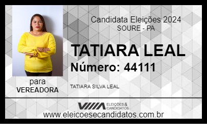 Candidato TATIARA LEAL 2024 - SOURE - Eleições