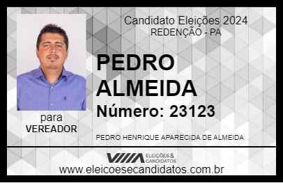 Candidato PEDRO ALMEIDA 2024 - REDENÇÃO - Eleições