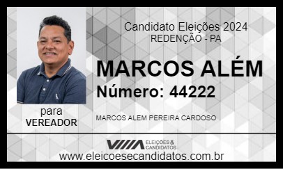 Candidato MARCOS ALÉM 2024 - REDENÇÃO - Eleições